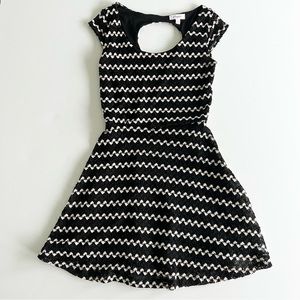 Candie’s Black and White Zig Zag Dress, Small